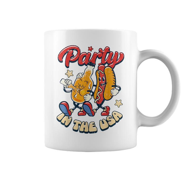 Party In The Usa 4Th Of July Independence Day Usa Groovy  Coffee Mug