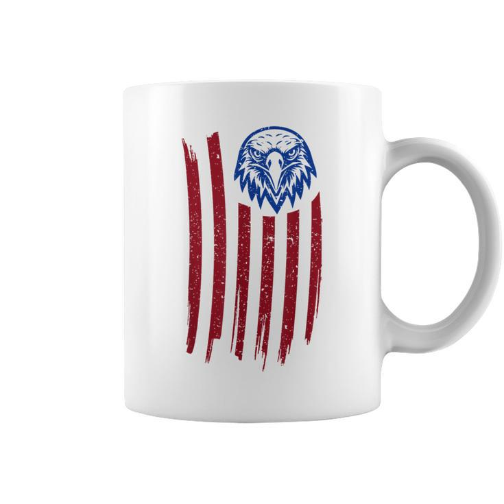 Patriotic Eagle July Fourth 4Th Of July American Flag  Coffee Mug