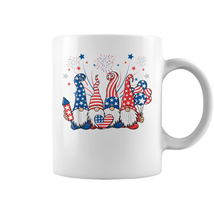 Patriotic Gnomes Fireworks Usa Independence Day 4Th Of July Coffee Mug