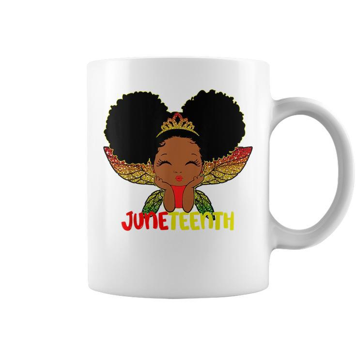 Peekaboo Girl Little Melanin Queen Junenth Kids Toddler  Coffee Mug