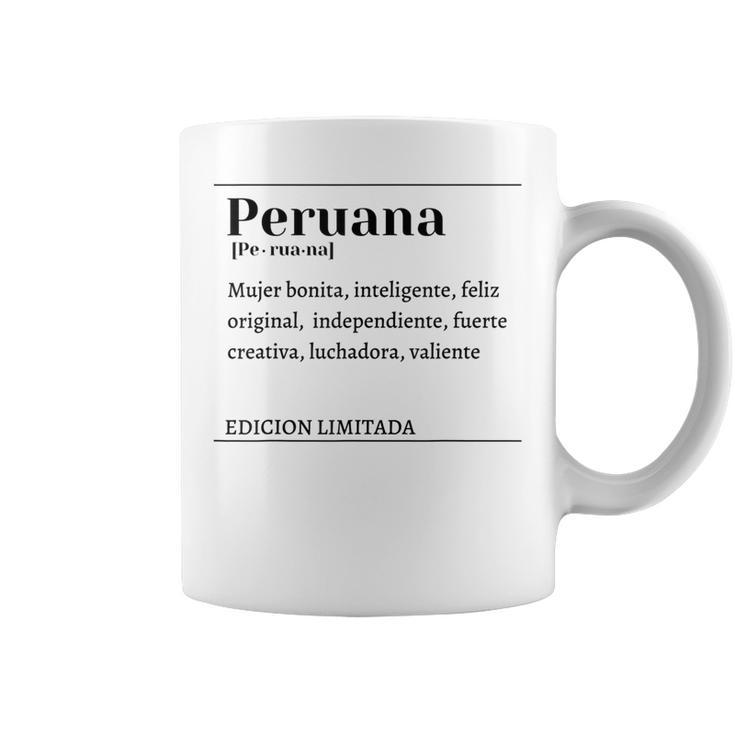 Peruana Mujer Peruvian Girl Latina Dictionary Spanish Coffee Mug