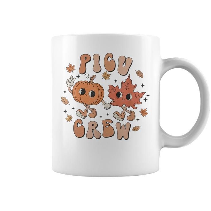 Picu Crew Pumpkin Thanksgiving Fall Pediatric Icu Nurse Coffee Mug