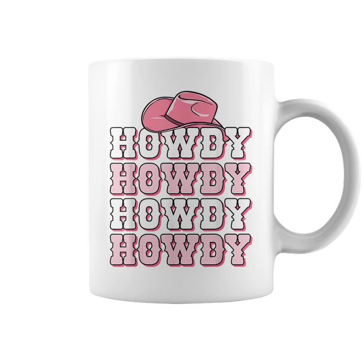 Pink Howdy Cow Print Western Country Cowgirl Texas Rodeo  Coffee Mug
