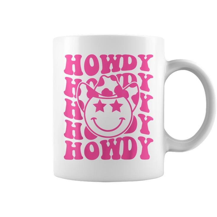 Pink Howdy Smile Face Rodeo Western Country Southern Cowgirl Coffee Mug