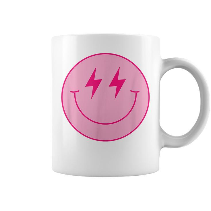 Pink Smile Face Cute Happy Lightning Smiling Face Coffee Mug
