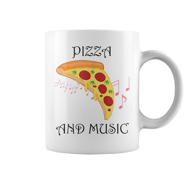 Pizza And Music Funny Italian Hobby Chef Musician  Coffee Mug