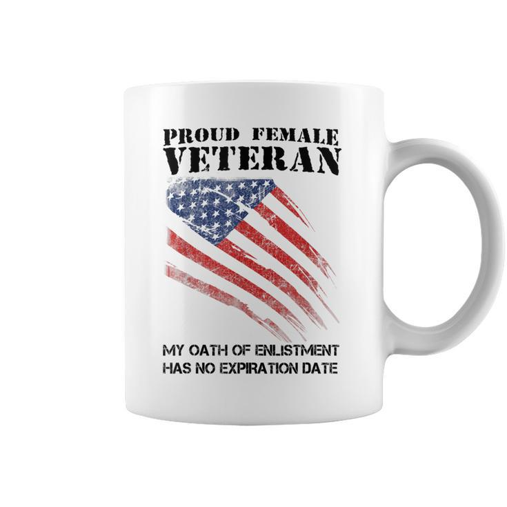 Proud Female Veteran  Gift For Independence Day Coffee Mug