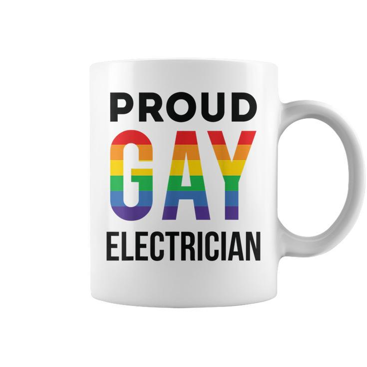Proud Gay Electrician Rainbow Lgbtq  Coffee Mug