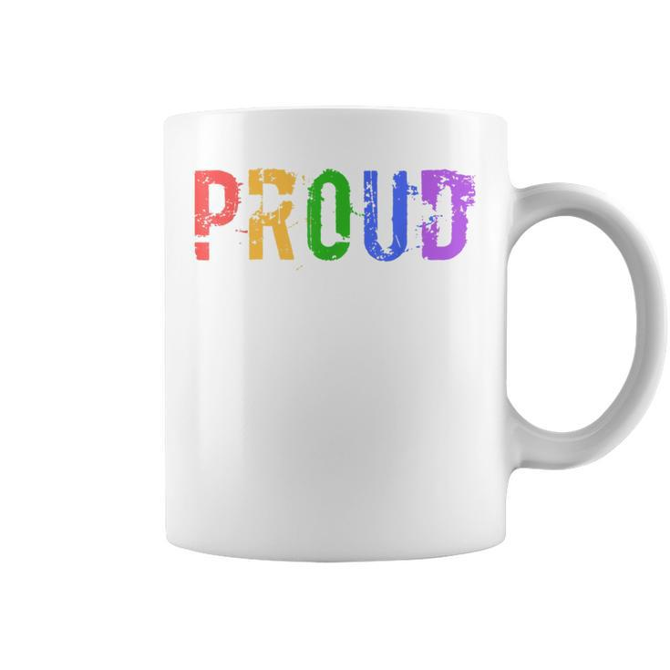 Proud Lgbtq Ally Rainbow Gay Pride Support   Coffee Mug