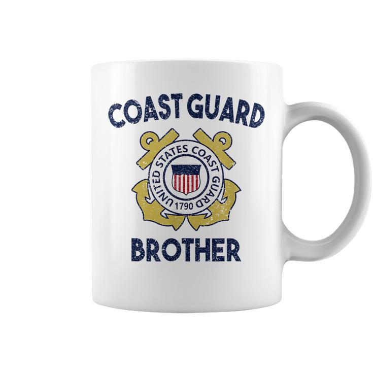 Proud Us Coast Guard Brother Military Pride Gift For Mens Pride Month Funny Designs Funny Gifts Coffee Mug