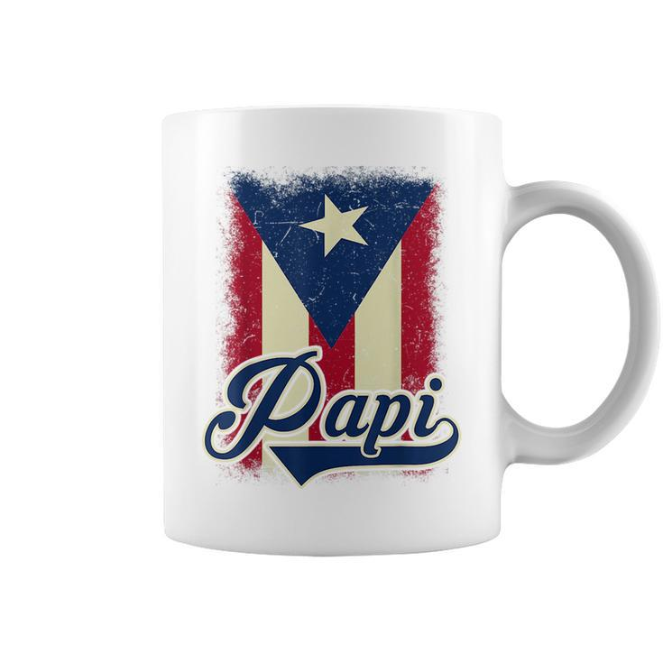 Puerto Rican Flag  Papi Puerto Rico Dad Father Day Gift  Coffee Mug