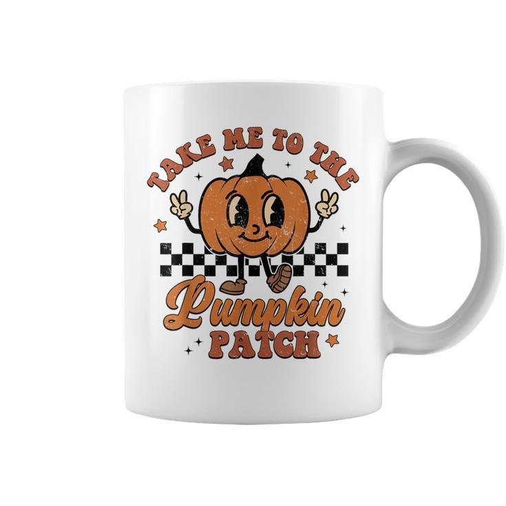 Take Me To The Pumpkin Patch Autumn Fall Thanksgiving Retro Coffee Mug