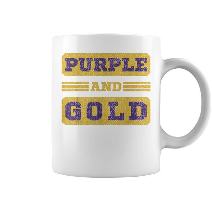 Purple And Gold Football Game Day Home Team Group Coffee Mug