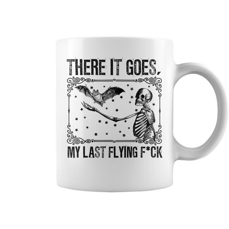 There It Goes My Last Flying F Skeletons Halloween Coffee Mug