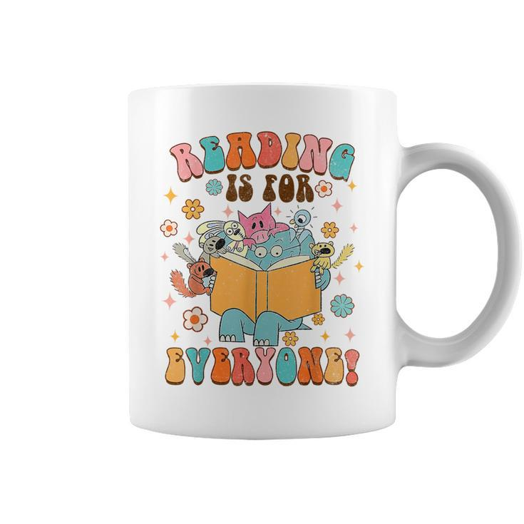 Reading Is For Everyone Book Lover Bookworm Bookish Groovy Reading Funny Designs Funny Gifts Coffee Mug