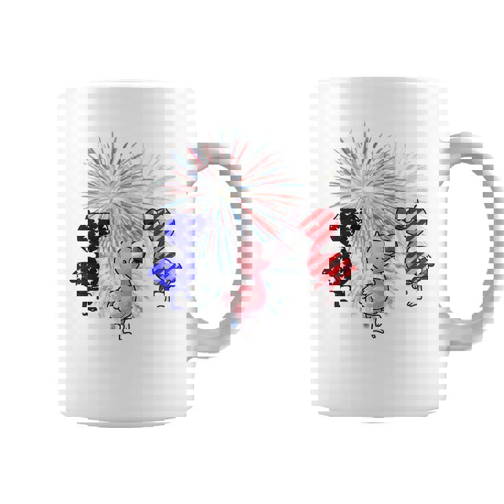 Red White Blue Flamingo Fireworks 4Th Of July  Gifts Flamingo Funny Gifts Coffee Mug