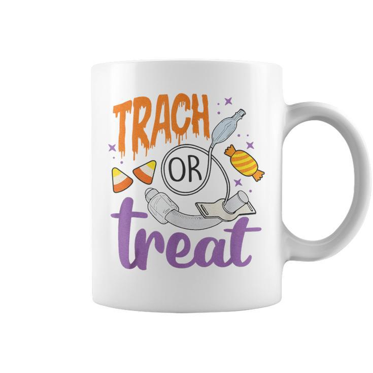 Respiratory Therapist Halloween Trach Or Treat Pulmonary Coffee Mug