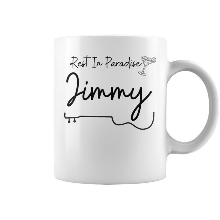 Rest In Paradise Jimmy Margarita Guitar Coffee Mug