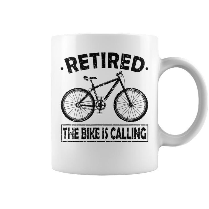 Retired The Bike Is Calling Bike Riding Cycling Retirement Coffee Mug