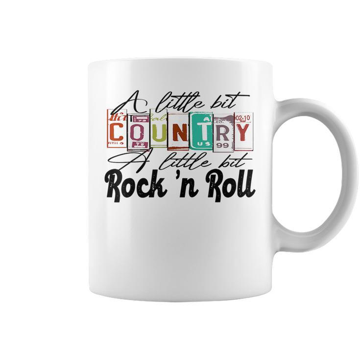 Retro A Little Bit Country A Little Bit Rock N Roll Western Coffee Mug