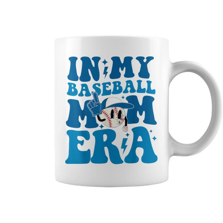 Retro In My Baseball Mom Era Smile Face  Coffee Mug