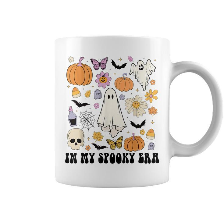 Retro Fall Halloween In My Spooky Era Cute Ghost Pumpkin Coffee Mug