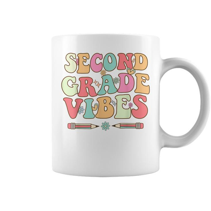 Retro First Day Of School Second Grade Vibes Back To School Coffee Mug