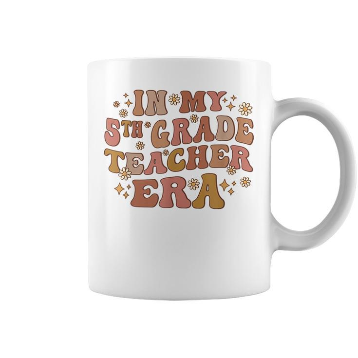 Retro Groovy In My 5Th Grade Teacher Era Back To School Coffee Mug