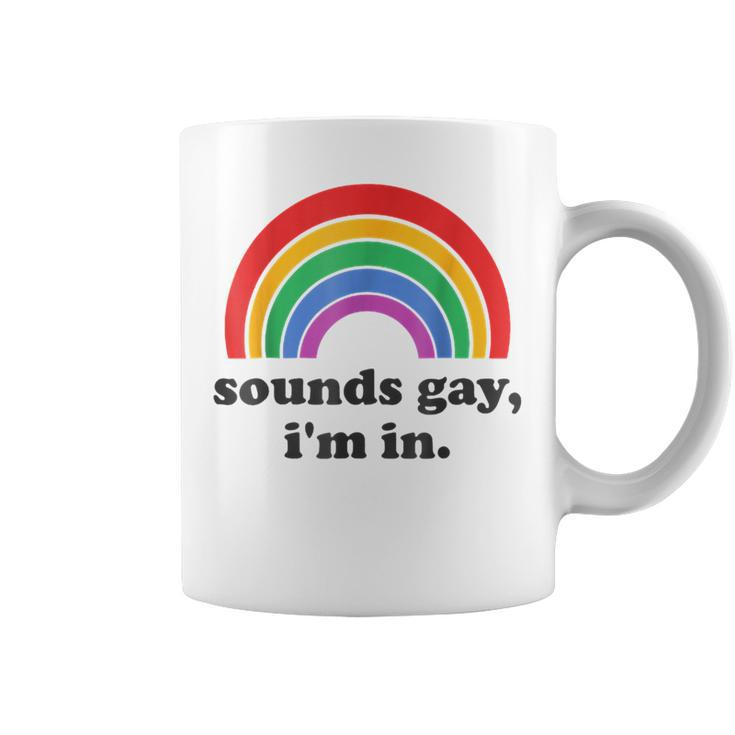 Retro Groovy Sounds Gay Im In Lgbt Rainbow Pride Month 2023 Coffee Mug