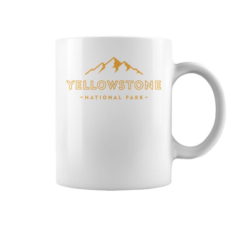 Retro Mountain Yellowstone National Park Hiking Souvenir Coffee Mug