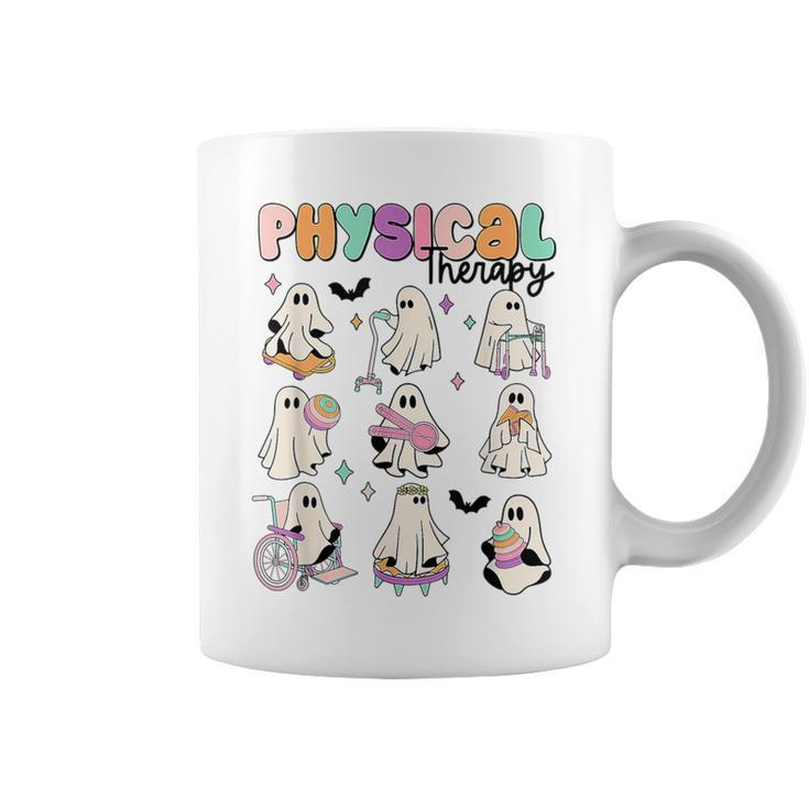 Retro Physical Therapy Halloween Ghosts Spooky Pt Coffee Mug