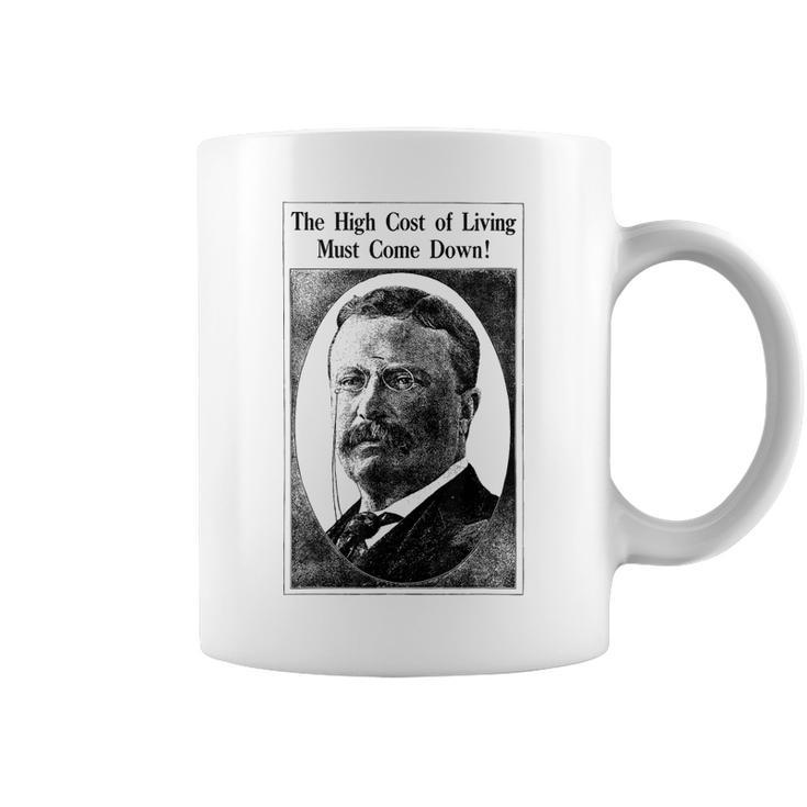 Retro Teddy Roosevelt Campaign Anti-Inflation Rough Rider  Coffee Mug