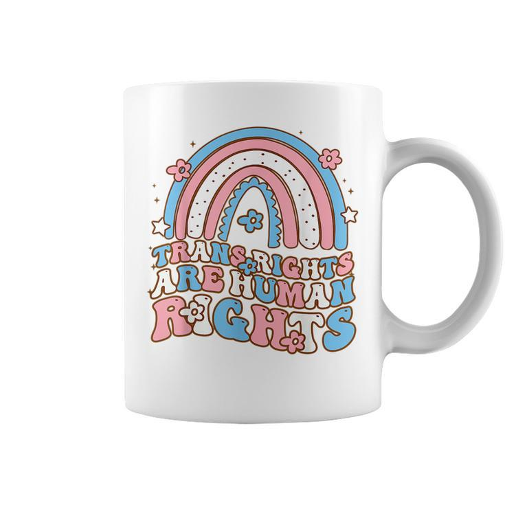 Retro Trans Rights Are Human Rights Conming Out Day  Coffee Mug