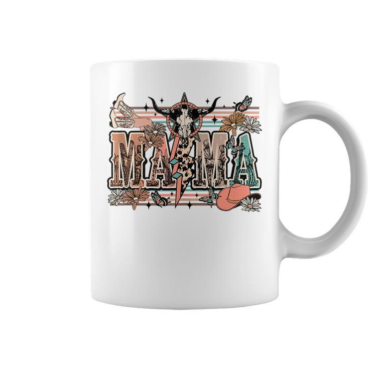 Retro Vintage Mama Lightning Bolt Leopard Western Mama  Gifts For Mama Funny Gifts Coffee Mug