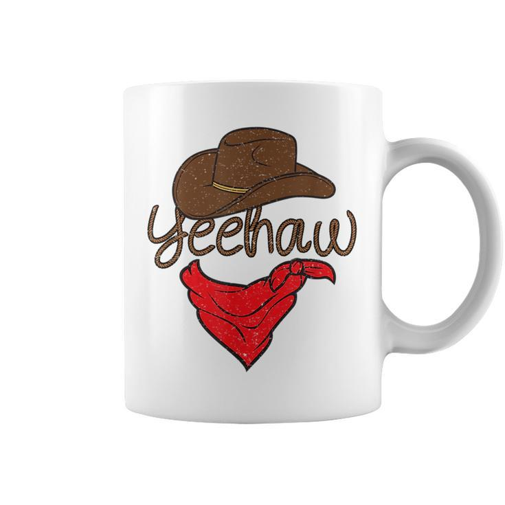 Retro Yee Haw Howdy Rodeo Western Country Southern Cowgirl  Rodeo Funny Gifts Coffee Mug