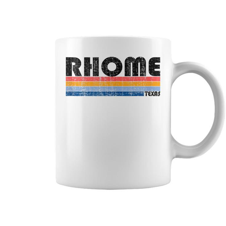 Rhome Tx Hometown Pride Retro 70S 80S Style Coffee Mug