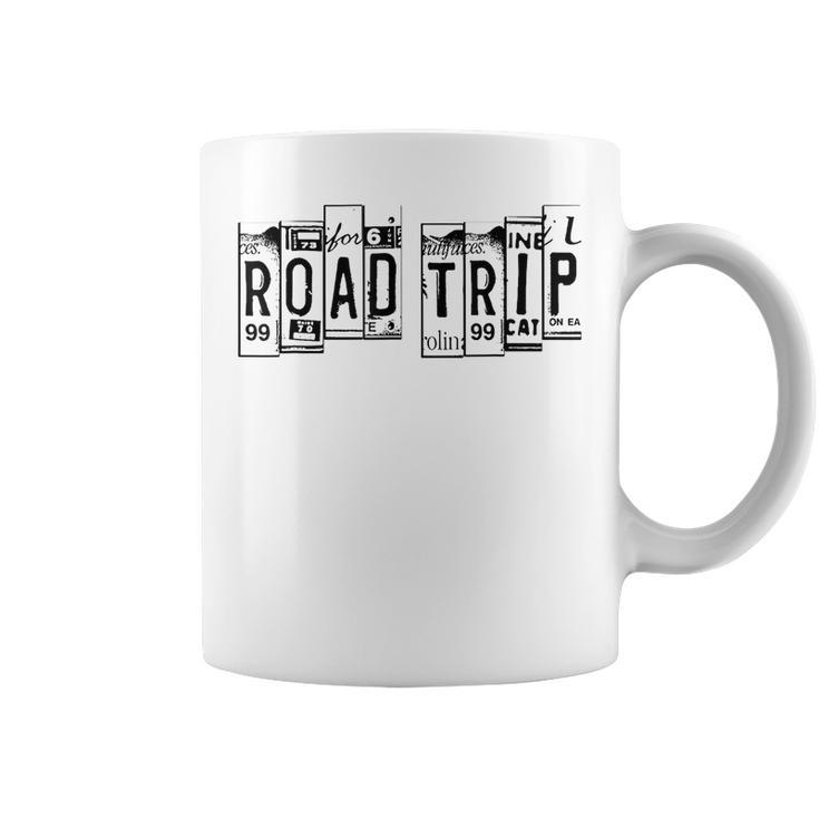 Road Trip 2023 Retro Vintage Camper Camping Summer Vacation  Coffee Mug