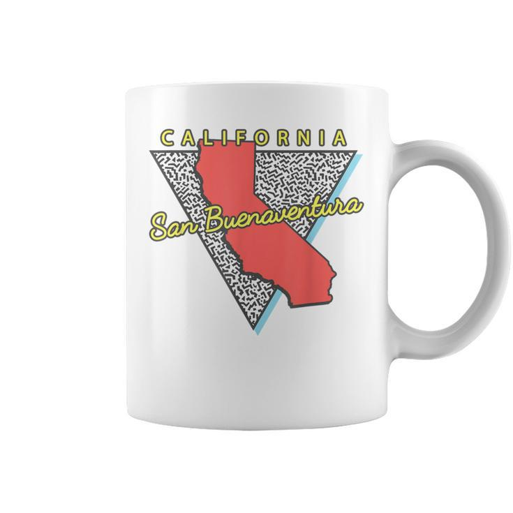 San Buenaventura California Retro Triangle Ca City Coffee Mug