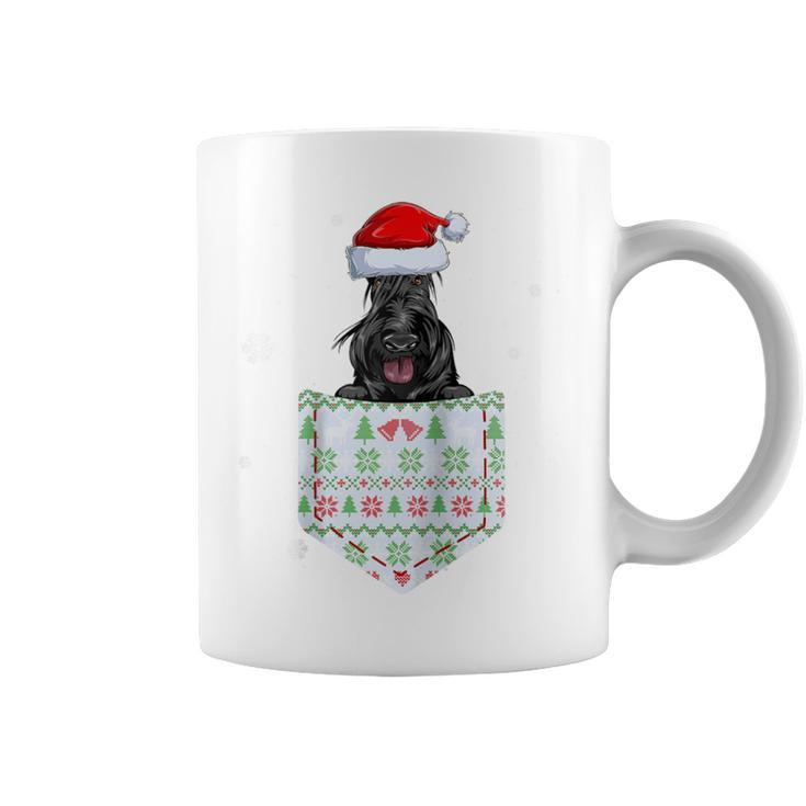 Scottish Terrier In Your Pocket Ugly Christmas Sweater Coffee Mug