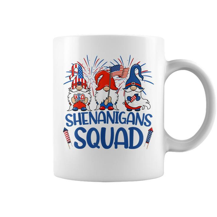 Shenanigans Squad 4Th Of July Gnomes Usa Gnomies American Coffee Mug
