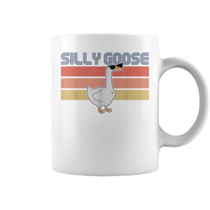 Silly Goose On The Loose Funny Silly Goose University Retro  Coffee Mug