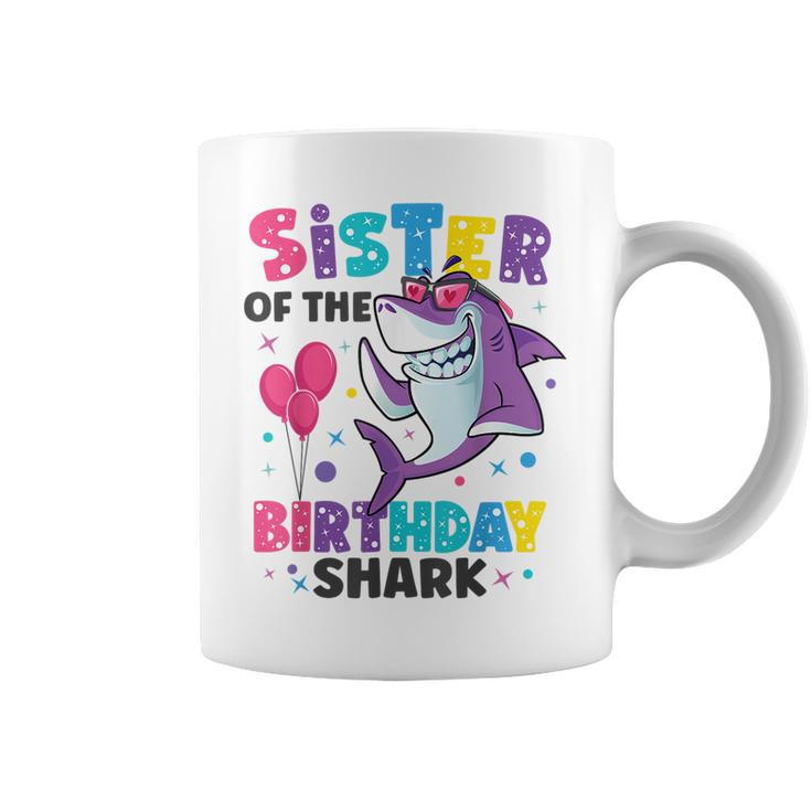 Sister Of The Shark Birthday Sis Matching Family Coffee Mug
