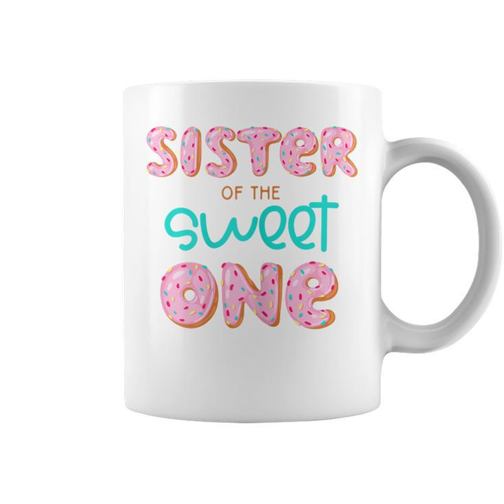 Sister Of Sweet One 1St First Birthday Matching Family Donut Coffee Mug