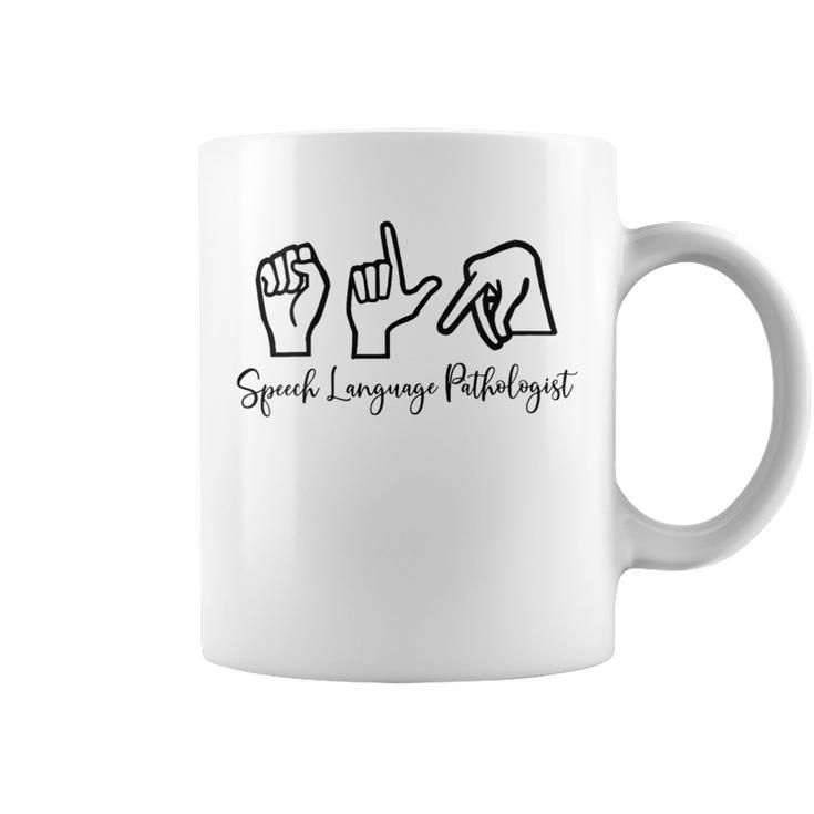 Slp Speech Language Pathologist Hand Sign Funny Gift  Coffee Mug