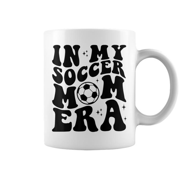 In My Soccer Mom Era Groovy Retro Soccer Mom Life Coffee Mug