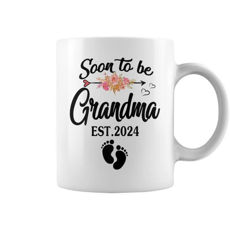 Soon To Be Grandma 2024  Mothers Day For New Grandma Gift For Womens Coffee Mug
