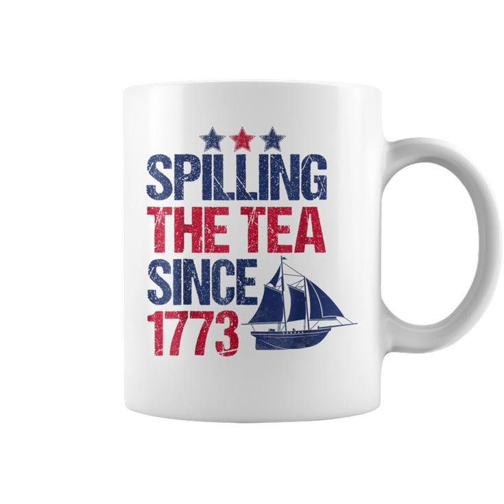 Spilling The Tea Since 1773 Patriotic Tea Party July 4Th Coffee Mug