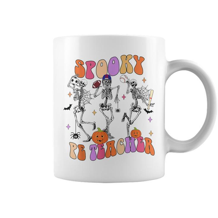 Spooky Pe Teacher Skeleton Halloween Costumes Coffee Mug