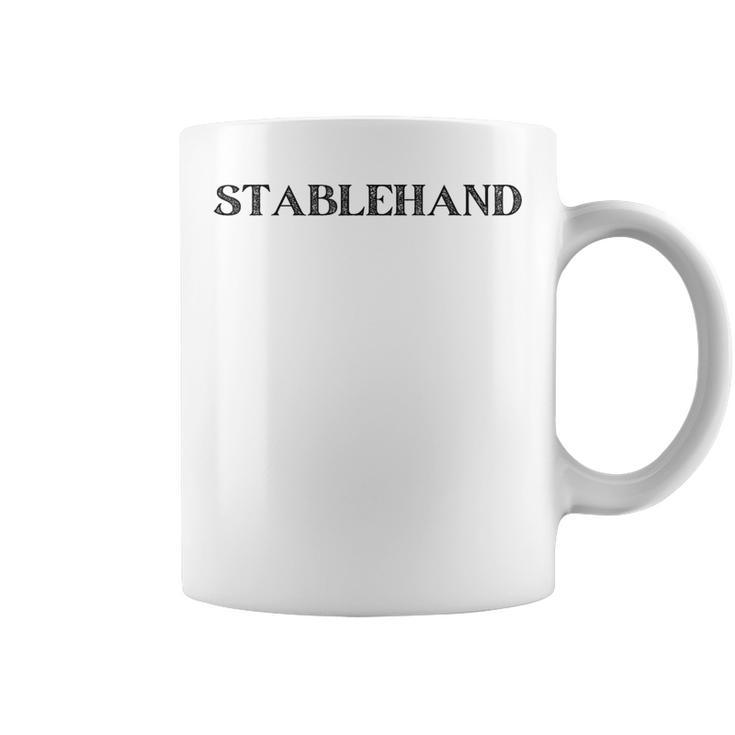 Stablehand Vintage Text Equestrian Coffee Mug