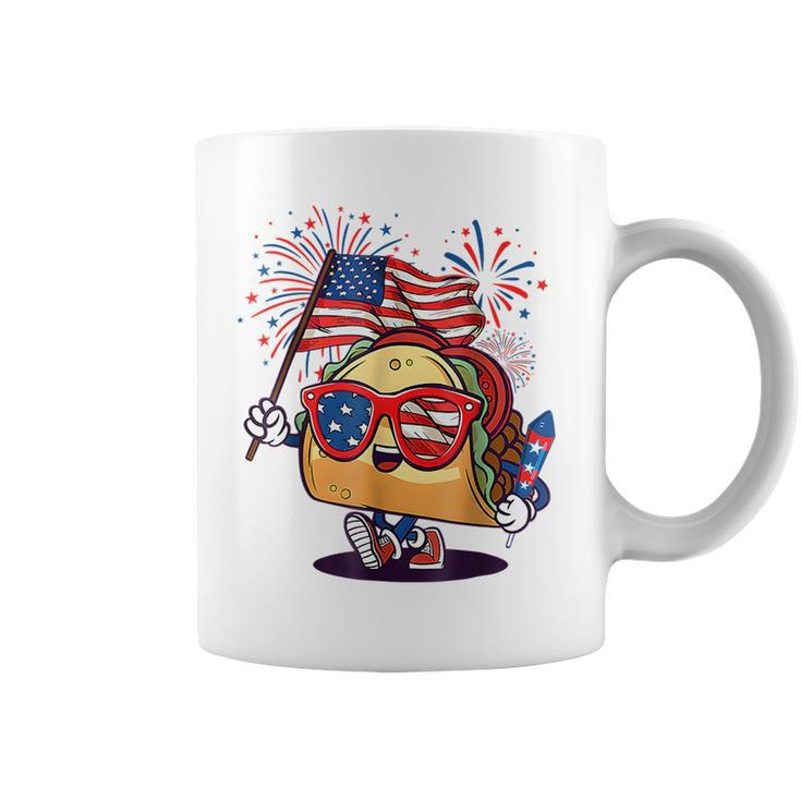 Taco Sunglasses American Flag Usa Funny 4Th Of July Gifts Usa Funny Gifts Coffee Mug